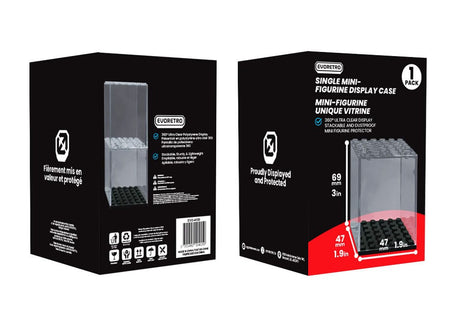 Evoretro Acrylic Display Case for mini figures Single Stackable