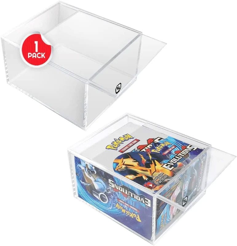 Evoretro Acrylic Display Case for Booster Boxes / Elite Trainer Boxes Ver. 1 with Sliding Lid