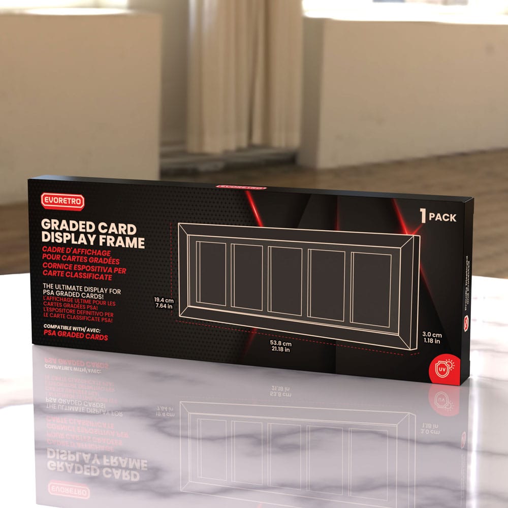 Evoretro Graded Card Display Frame for 5 PSA Graded Cards