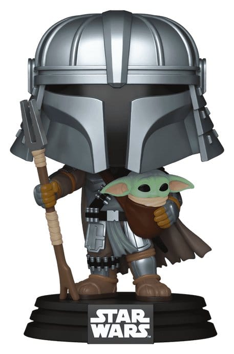 Star Wars POP! Vinyl Bobblehead Figure Mandalorian with Grogu (Impressions) Exclusive 9 cm