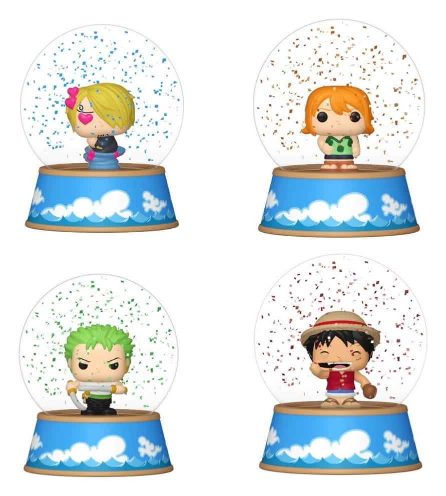 One Piece Mini Figures Glitter Globes PDQ 5 cm Display (12)