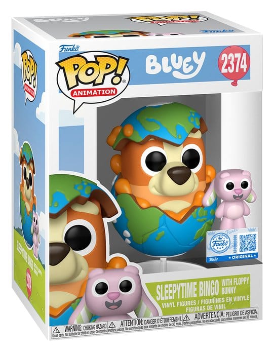 Bluey POP! & Buddy Vinyl Figure Sleepytime Bingo with Floppy Bunny 9 cm