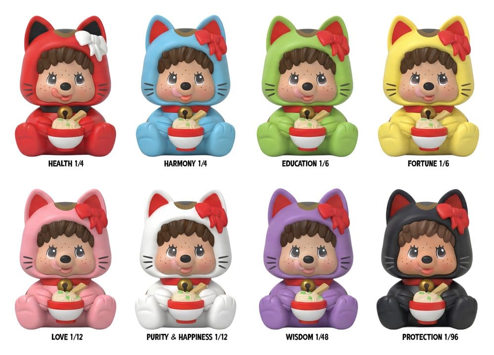 Monchhichi Rokimoto Figure Cup of Fun Lucky Cat Series 10 cm Blind Box Display (6)