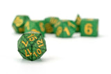 Dragon Storm Sharp Edge Silicone Dice Set Green Dragon Scales (7)
