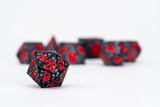 Dragon Storm Sharp Edge Silicone Dice Set Black Dragon Scales (7)
