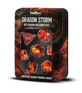 Dragon Storm Inclusion Dice Set Red Dragon (7)