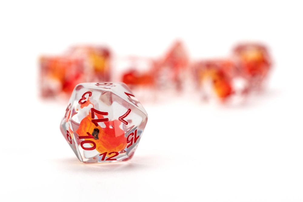 Dragon Storm Inclusion Dice Set Red Dragon (7)
