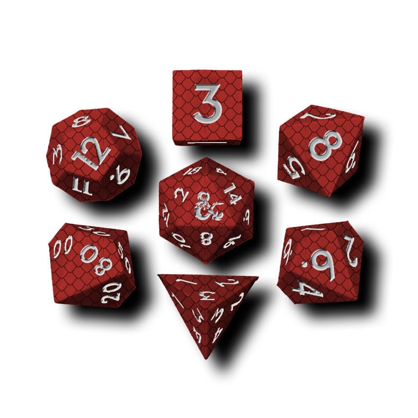 Dungeons & Dragons Premium Silicon Dice Set Dragon Scale Red (7)