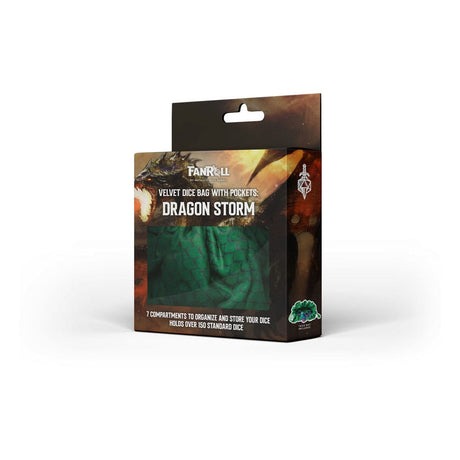 Dragon Storm Dice bag with compartments Green Dragon Scales