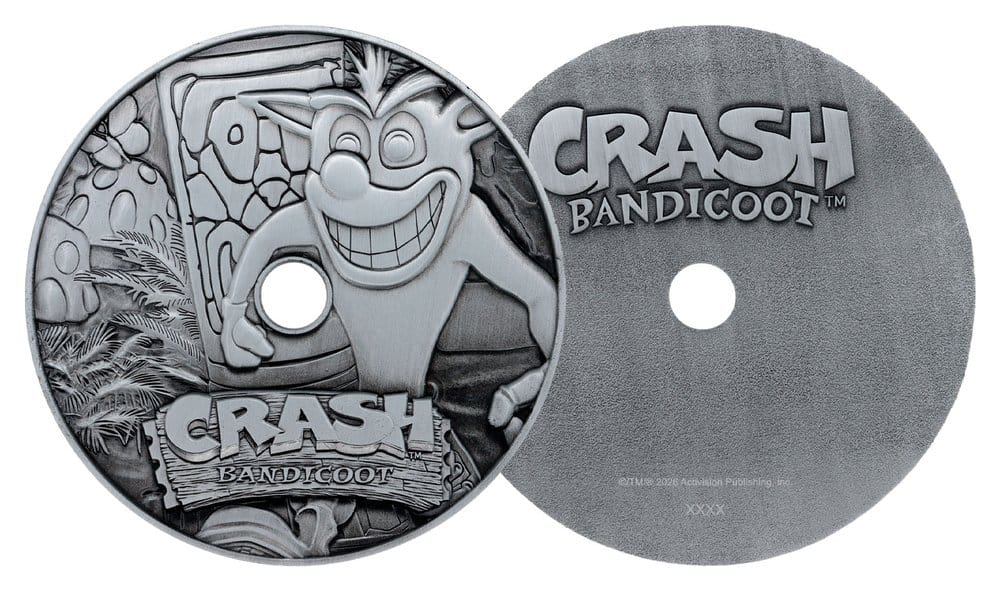 Crash Bandicoot Replica Metal CD-ROM Collectible Limited Edition 11 cm