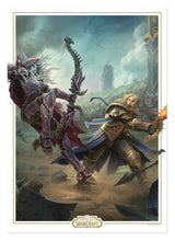 World of Warcraft Art Print Sylvanas vs Anduin Wrynn Limited Edition 42 x 30 cm