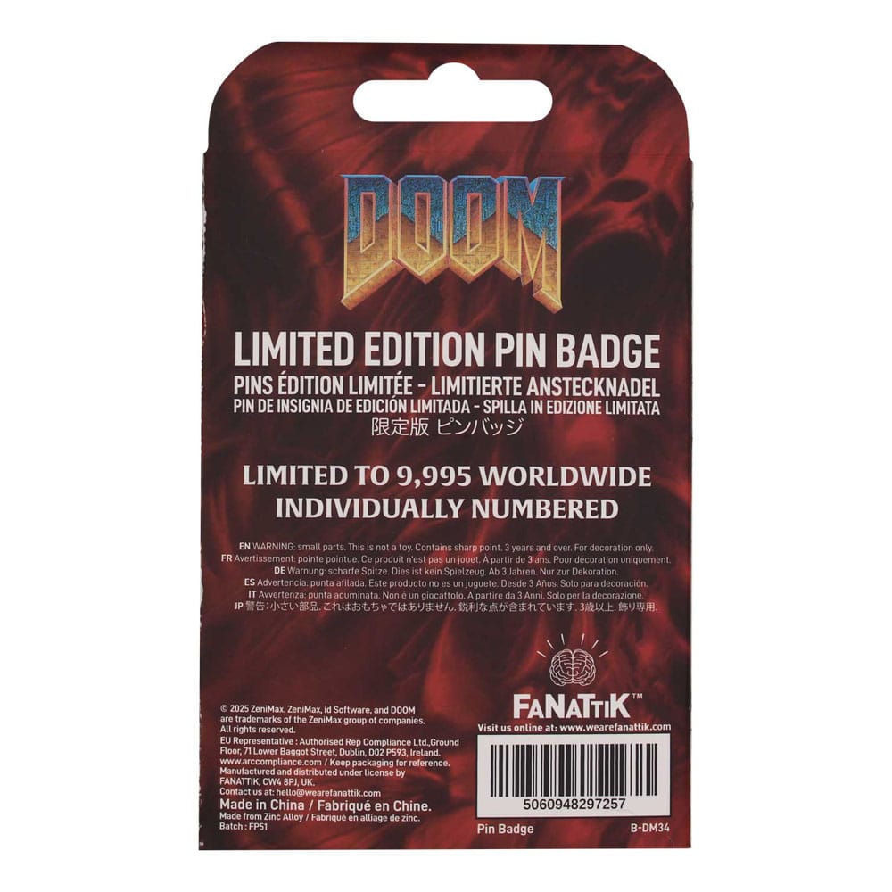 Doom Pin Badge Floppy Disk Limited Edition