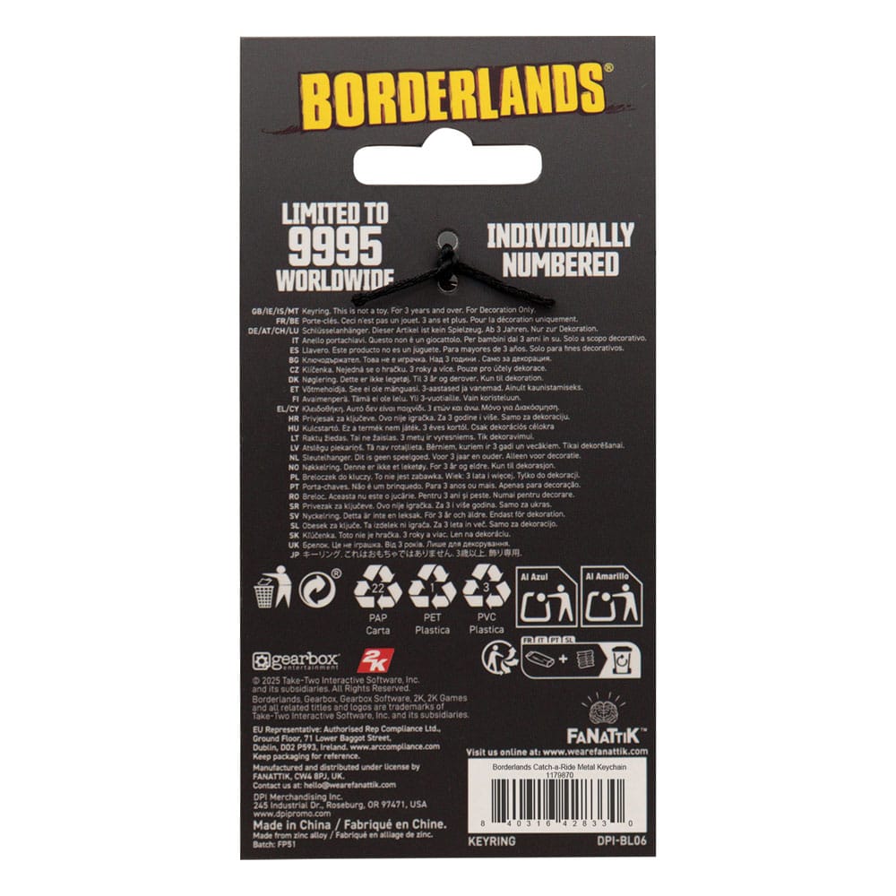 Borderlands Keychain Catch-A-Ride Limited Edition