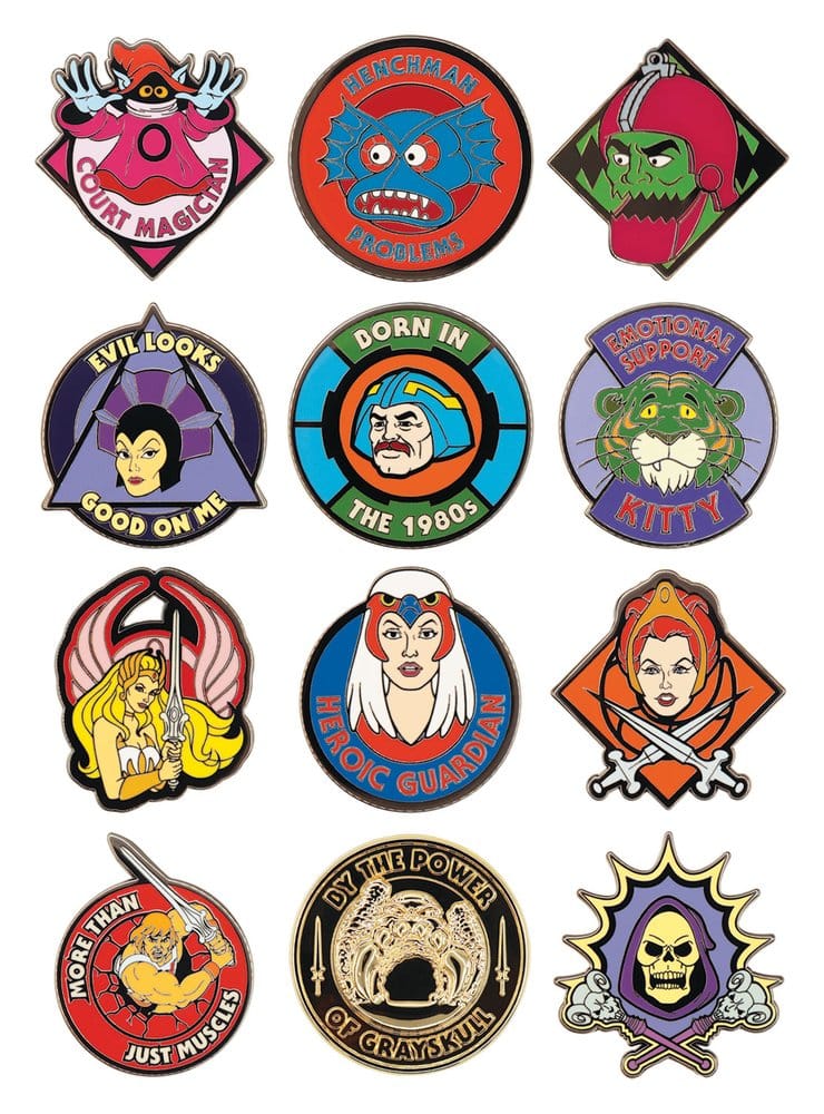 Masters of the Universe Mystery Pin Badges Blind Box Display (12)