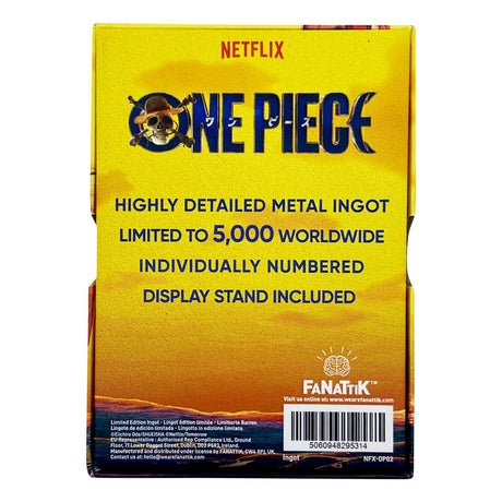 One Piece Ingot Luffy Wanted Poster Limited Edition