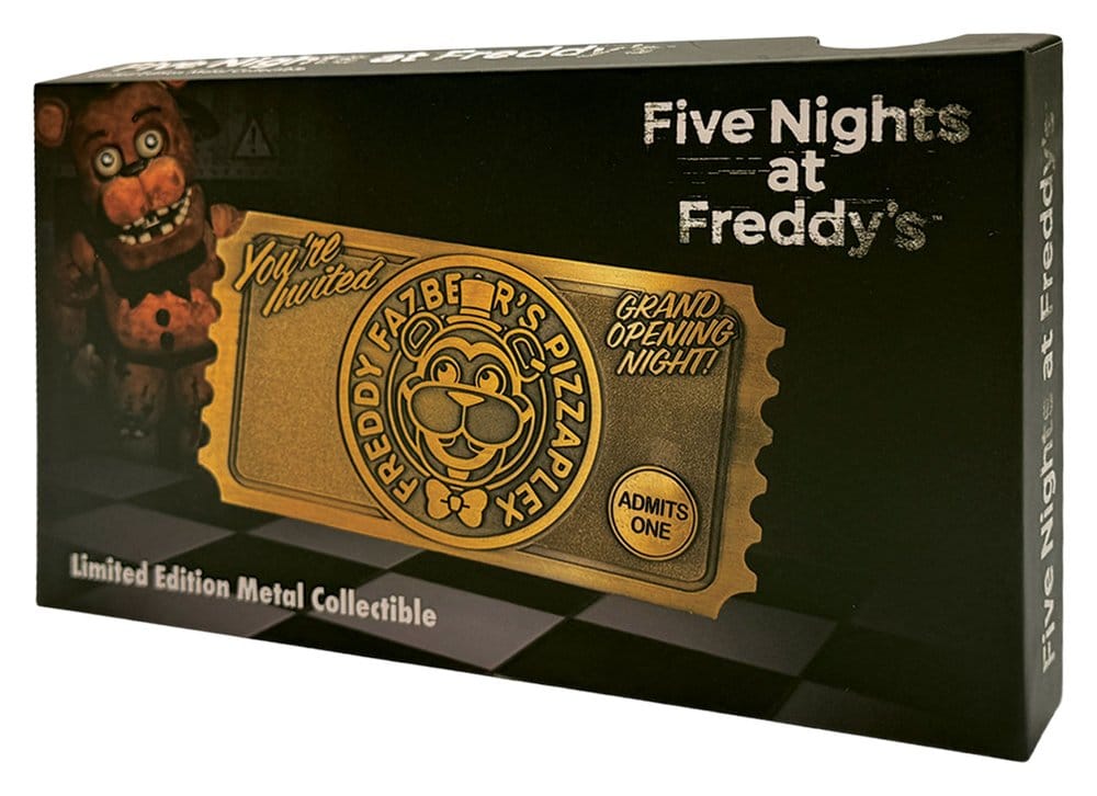 Five Nights at Freddy’s Replica Pizzaplex Opening Night Ticket Limited Edition 16 x 8 cm