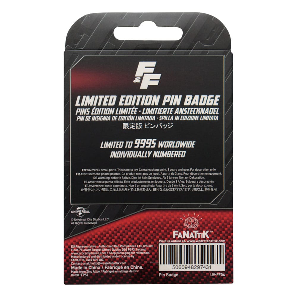 Fast & Furious Pin Badge Familia License Plate