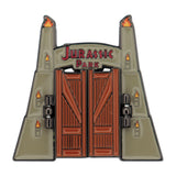 Jurassic Park Pin Badge Gates Hinged