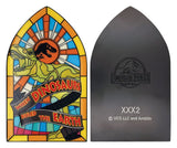 Jurassic Park Ingot Stained Glass Style Metal 11 cm