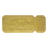 Jaws Replica 1/1 50th Anniversary Regatta Ticket 24k Gold Plated