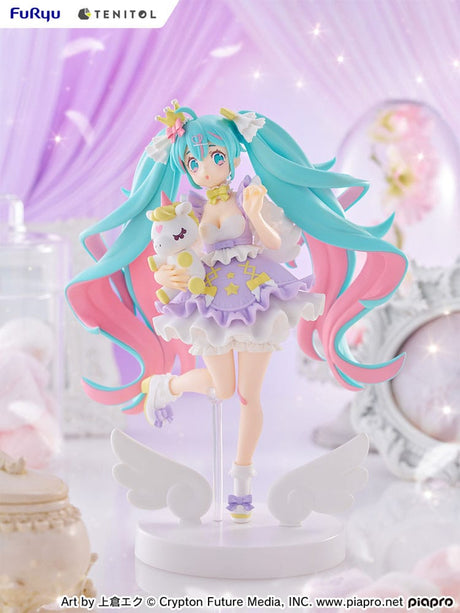 Hatsune Miku Tenitol PVC Statue Hatsune Miku Yumekawa Princess Lavender Ver. 21 cm