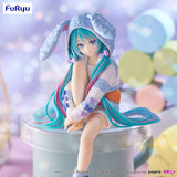 Hatsune Miku Noodle Stopper PVC Statue Hatsune Miku Rabbit Ear Hood Pajama Blue Color Ver. 14 cm