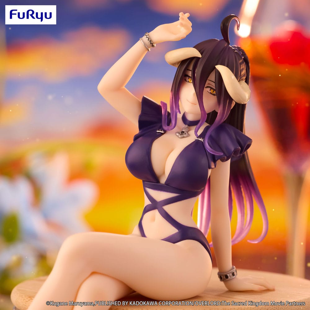 Overlord Noodle Stopper PVC Statue Albedo Swimsuit Dark Purple Color Ver. 16 cm