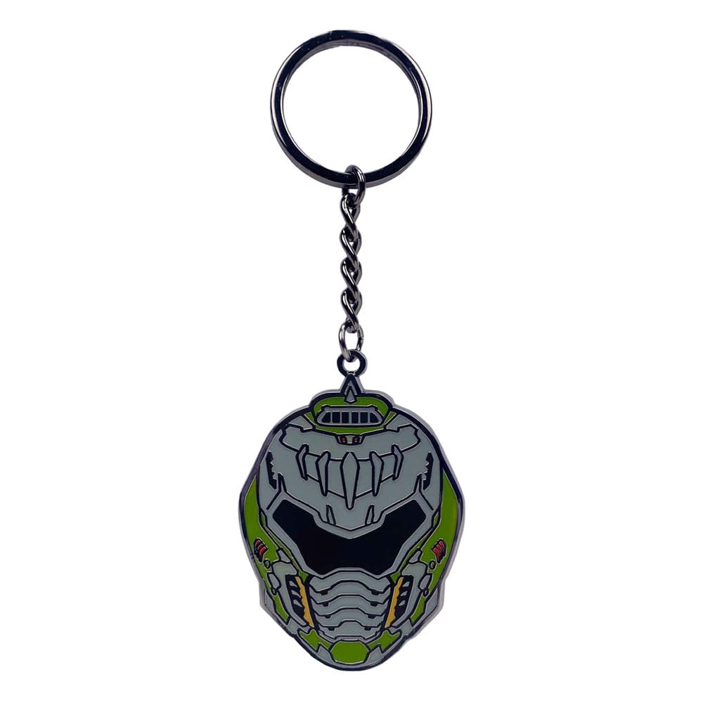Doom The Dark Ages Metal Keychain Helmet