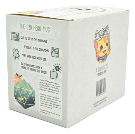 Glassstaff Gift Set Mug & Dice D20 A D20 Scene