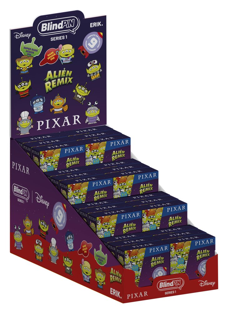 Disney Pixar Toy Story Alien Remix Pin Badges Series 1 Display (24)