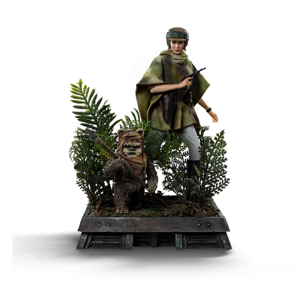 Star Wars Episode VI Art Scale Statue 1/10 Leia and Wicket 21 cm