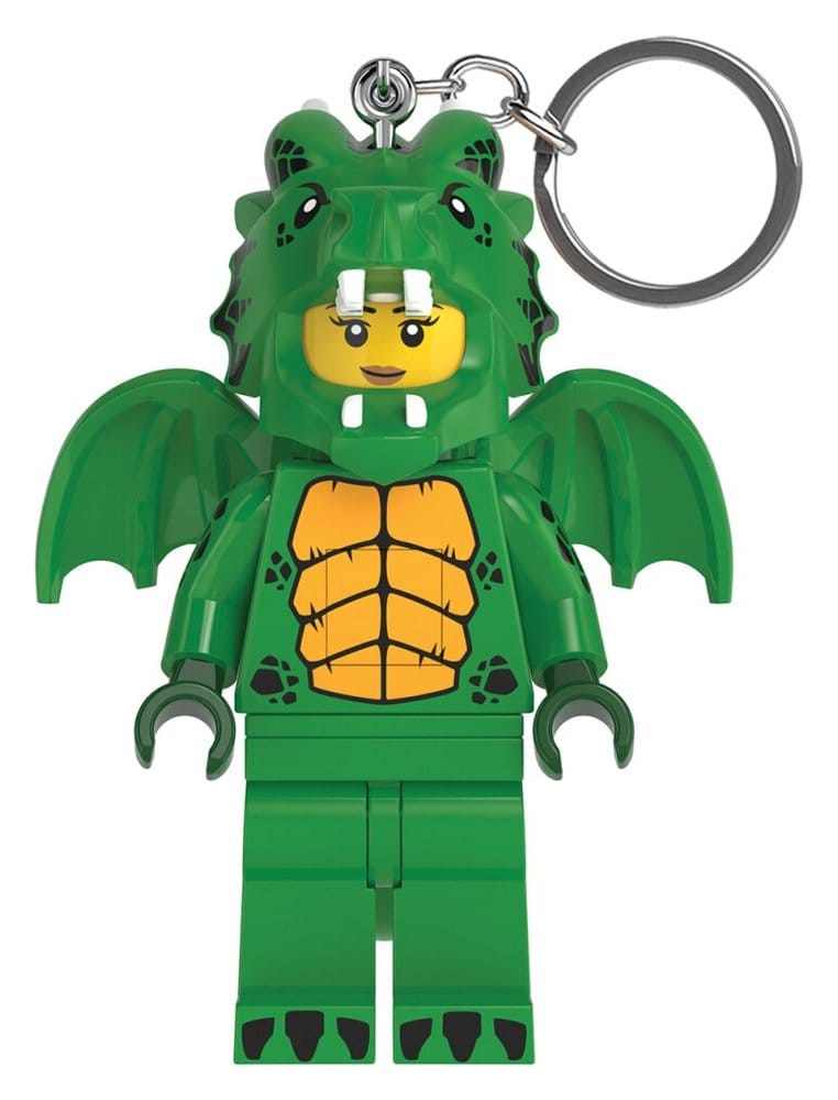 Lego Mini Figure Keychain Light Green Dragon Girl