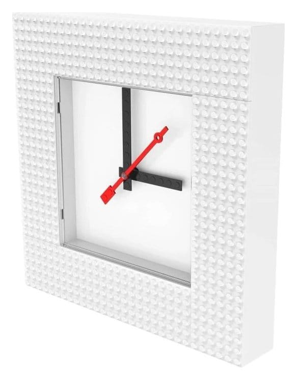 Lego Wall Clock Time by IQHK White