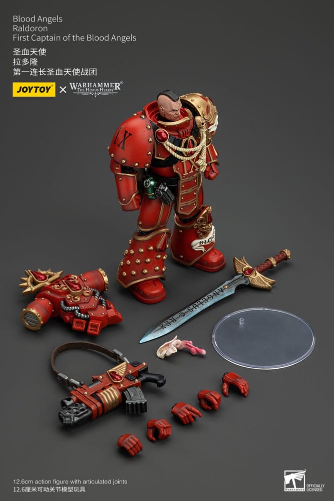 Warhammer The Horus Heresy Action Figure 1/18 Blood Angels Raldoron First Captain of the Blood Angels 13 cm