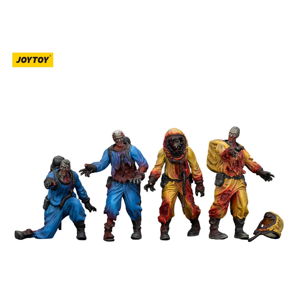 Zombie Dark Source Action Figures 4-Pack Biochemical Lab Team 8 cm