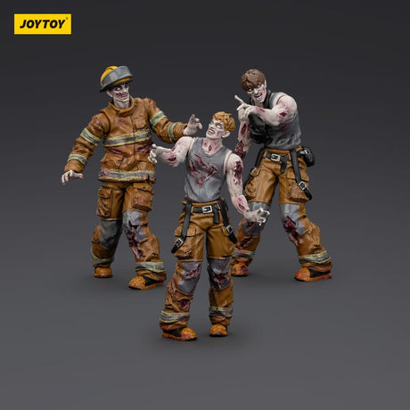 Zombie Dark Source Action Figures 3-Pack Firefighters 8 cm