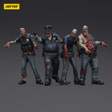 Zombie Dark Source Action Figures 4-Pack Police (Male) 8 cm