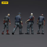 Zombie Dark Source Action Figures 4-Pack Police (Male) 8 cm
