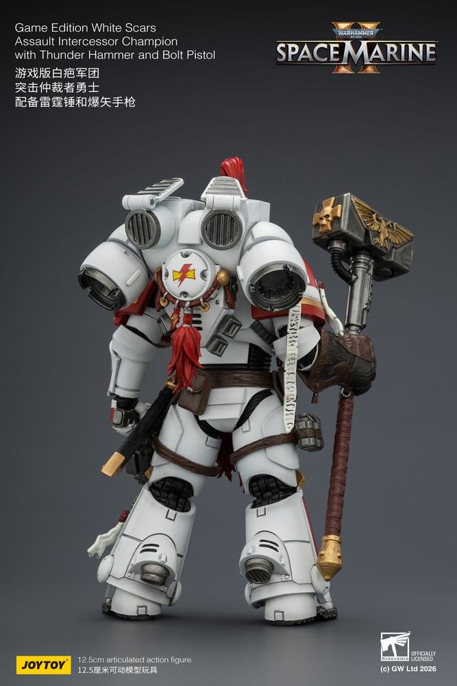 Warhammer Action Figure Game Edition White Scars Assault Intercessor Champion 13 cm