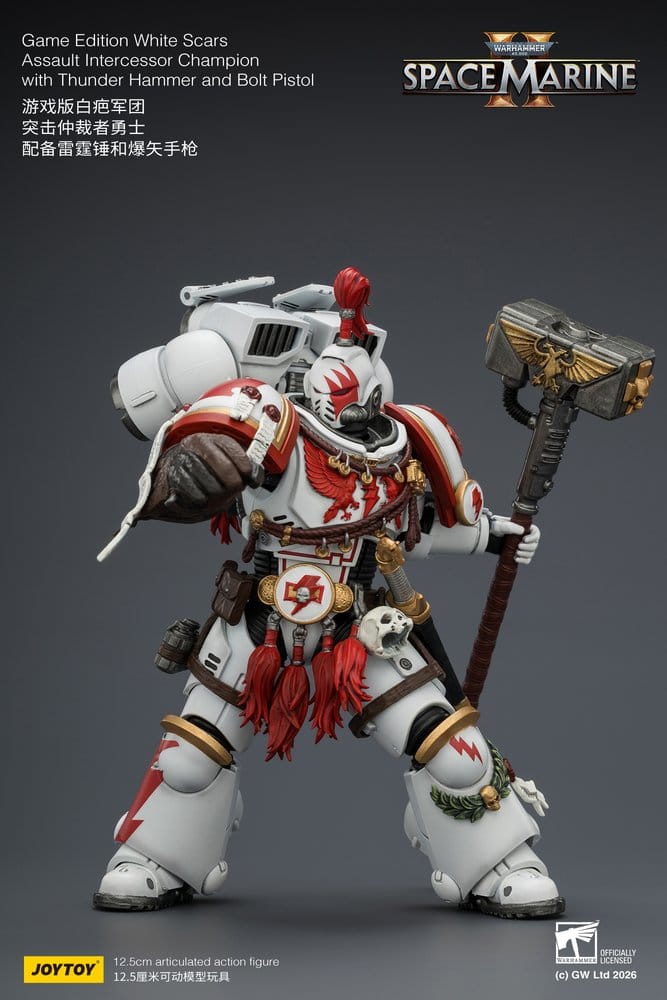 Warhammer Action Figure Game Edition White Scars Assault Intercessor Champion 13 cm