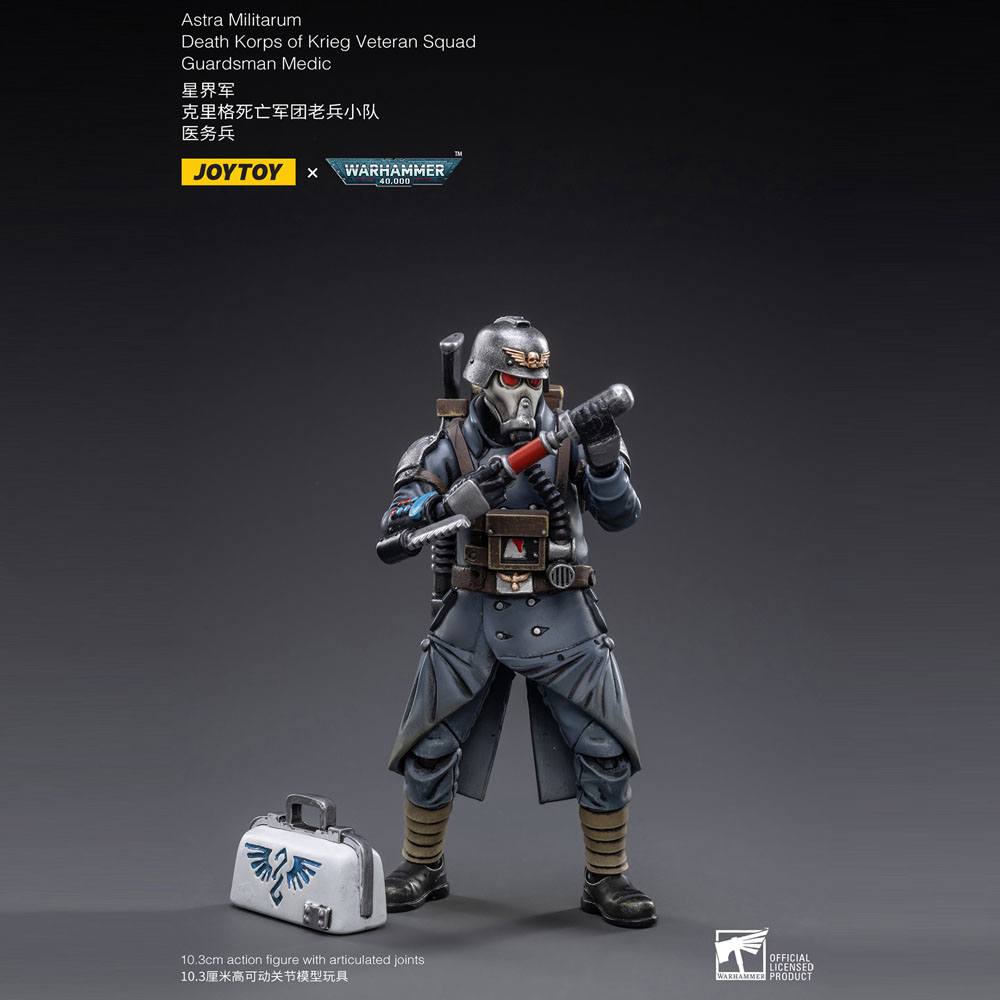 Warhammer 40k Action Figure 1/18 Death Korps of Krieg Veteran Squad Guardsman Medic 10 cm