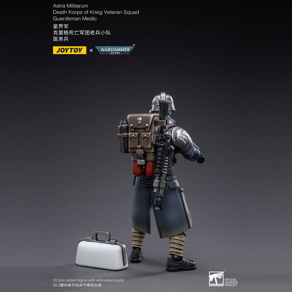Warhammer 40k Action Figure 1/18 Death Korps of Krieg Veteran Squad Guardsman Medic 10 cm