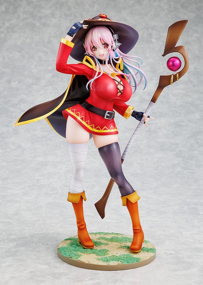 Super Sonico x Konosuba PVC Statue 1/7 Super Sonico Megumin collaboration Ver. 25 cm