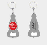 Fallout Keychain with Bottle Opener Nuka Cola Logo