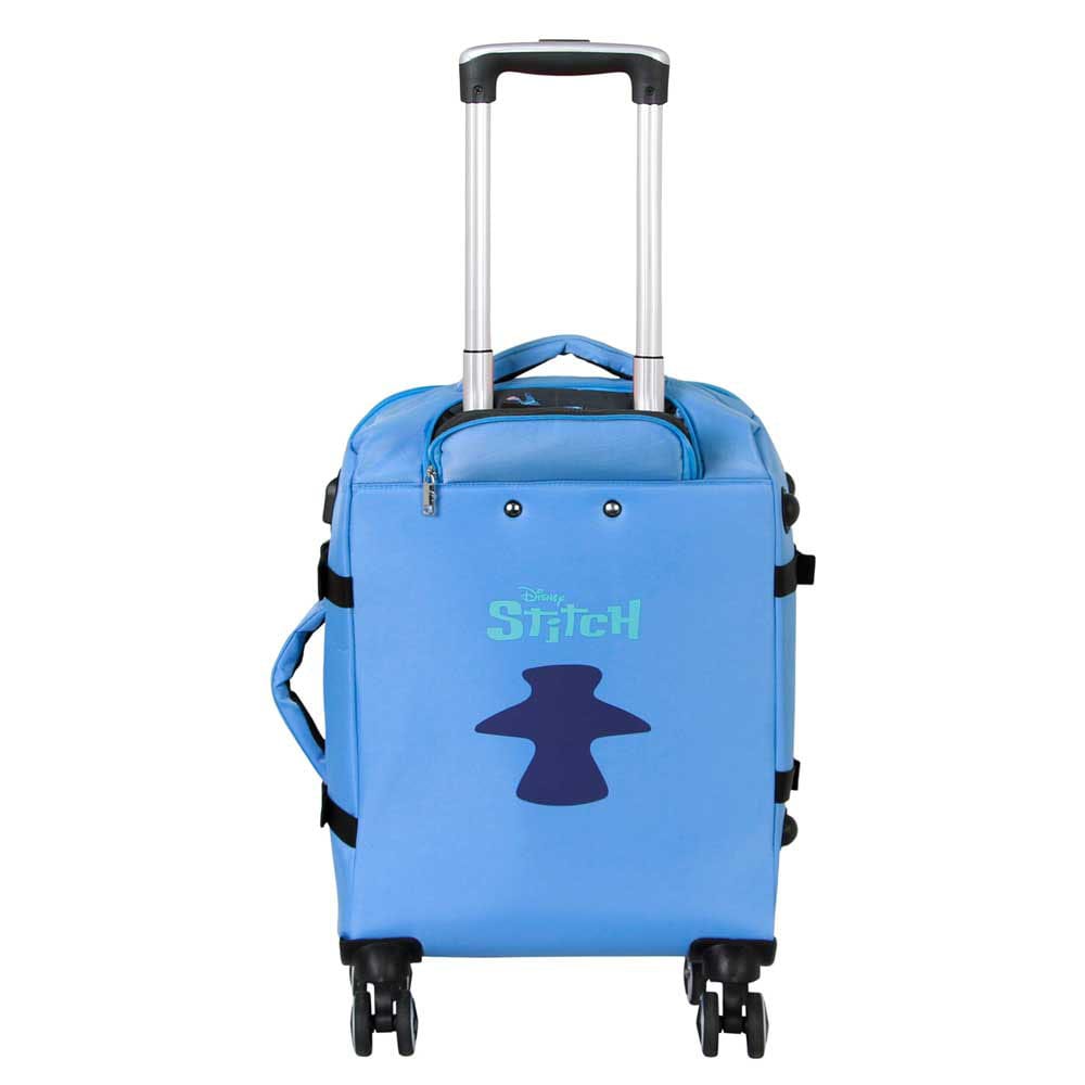 Lilo & Stitch 4-Wheel Cabin Suitcase Stitch Face Blue 55 cm