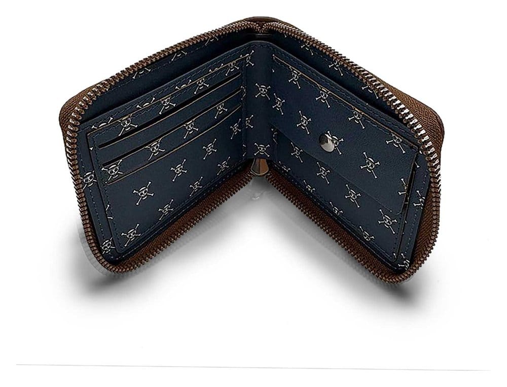 One Piece Wallet Man Zip Skull