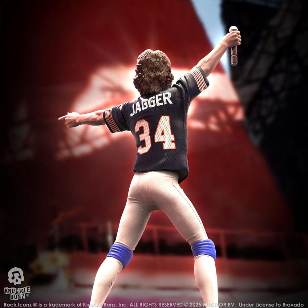 Rolling Stones Rock Iconz Statue Mick Jagger US Tour 1981 (Black Jersey) 22 cm