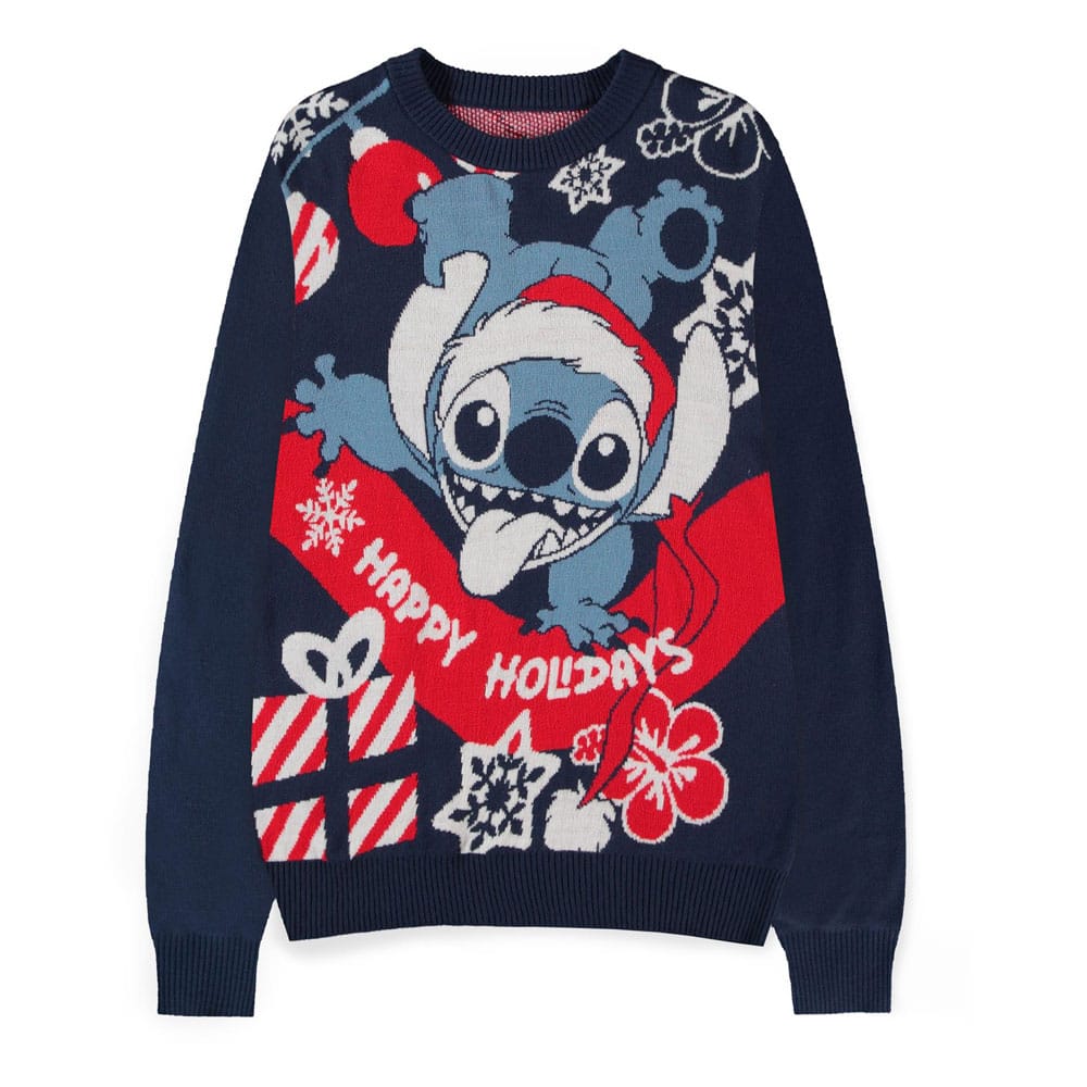 Lilo & Stitch Sweater Stitch Santa (Christmas Jumper) Size L