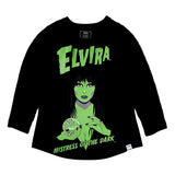 Elivira by Loungefly Tee T-Shirt Unisex Shirred Raglan Size L