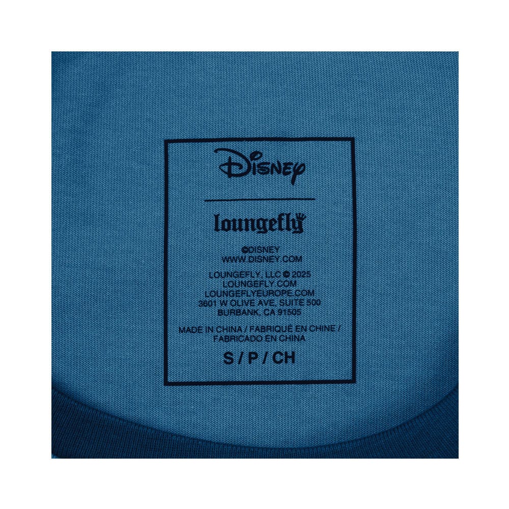 Pinocchio by Loungefly Tee T-Shirt Unisex Blue Fairy Shirred Raglan Size S